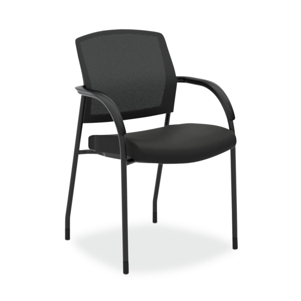 Lota Stacking Multi-Purpose Side Chair, Fixed Loop Arms, Black