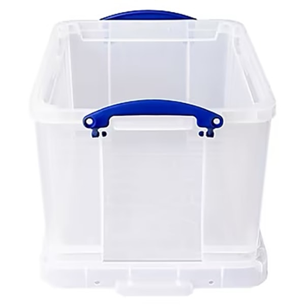 Really Useful Boxes(R) Plastic Storage Box, 32 Liters, 12in.H x 14in.W x 19in.D, Clear, 32C