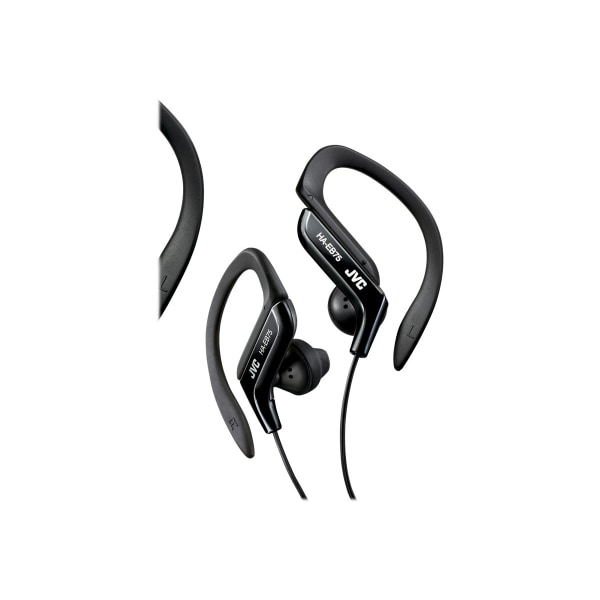 JVC Ear-Clip Headphones for Light Sports With Bass Enhancement, Black -  HAEB75B