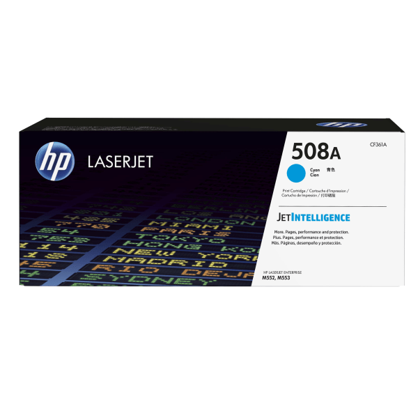 HP 508A Cyan Standard Yield Toner Cartridge, Prints Up to 5,000 Pages (CF361A) | Quill
