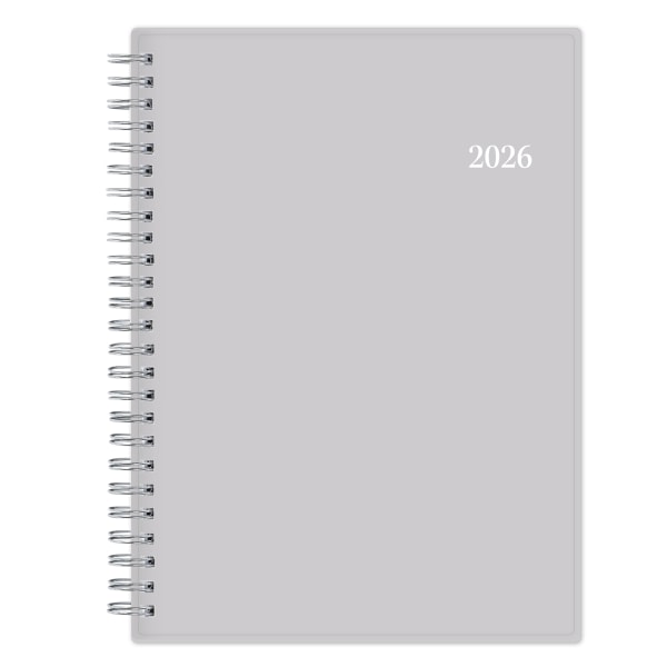 2026 Blue Sky Weekly/Monthly Planner, 5-7/8" x 8-5/8", Passages/Solid Gray, January To December, 152901