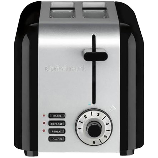 Cuisinart Hybrid 2-Slice Wide-Slot Toaster, Black/Stainless Steel -  CPT-320P1