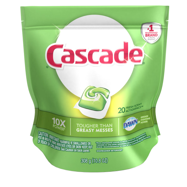 UPC 037000977162 product image for Cascade® ActionPacs™ Dishwasher Detergent Pods, Pack Of 20 | upcitemdb.com