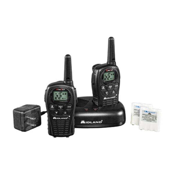 Midland LXT500VP3 Two-way Radio - 22 Radio Channels - 22 GMRS/FRS - Upto 126720 ft - Auto Squelch, Keypad Lock, Silent Operation - LXT500VP3