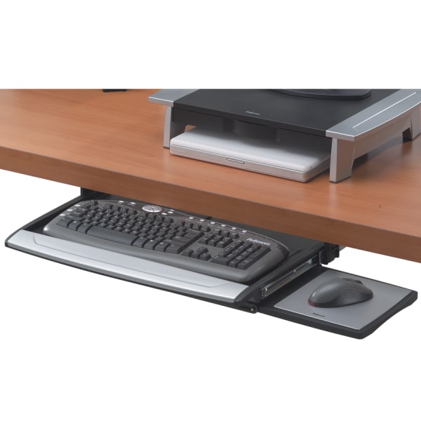 Fellowes Office Suites Deluxe Adjustable Keyboard Drawer, Black (8031207) | Quill