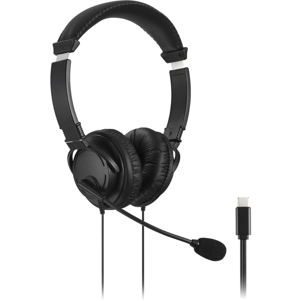 Classic USB-C Headset with Mic - Stereo - USB Type C - Wired - Over-the-head - Binaural - Circumaural - 6 ft Cable