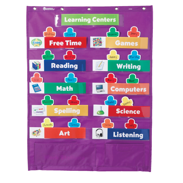 UPC 765023829044 product image for Learning Resources Classroom Centers Pocket Chart, 21 3/4