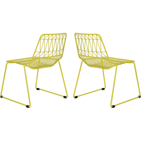 Ace Childrens Wire Activity Chairs, Yellow, Set Of 2 Chairs