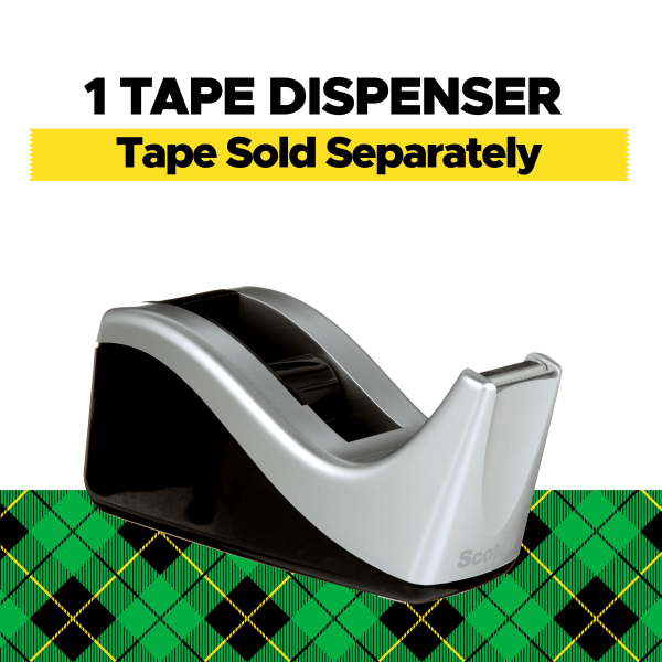 Scotch® Desktop 2Tone Tape Dispensers, Silvertech Zerbee