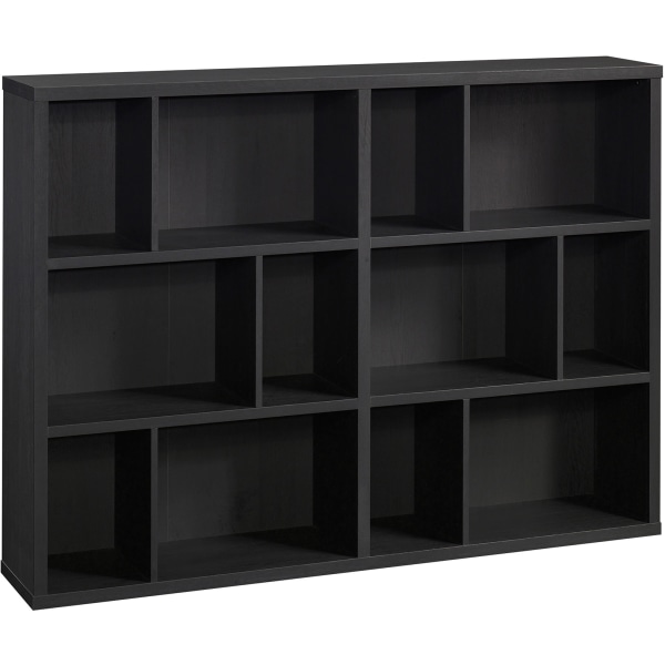 Sauder® Select 45"H 12-Cube Bookcase, Raven Oak