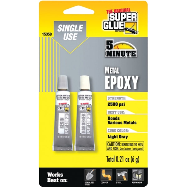 Super Glue Single Use Quick Setting Metal Epoxy - 0.21...
