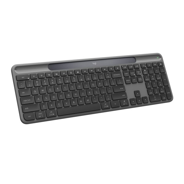 Logitech Signature Slim Solar+ Wireless Keyboard | Light Powered, Customizable Keys, Bluetooth in Graphite