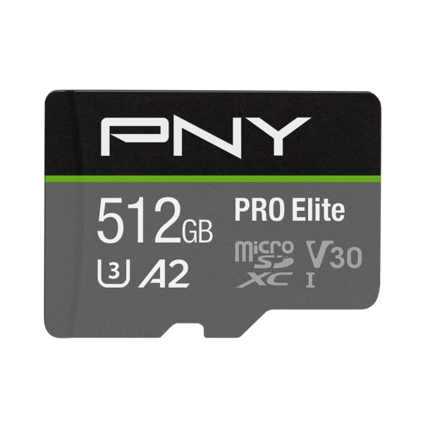 PNY PRO Elite Class 10 U3 V30 microSDXC Flash Memory Card, 512GB