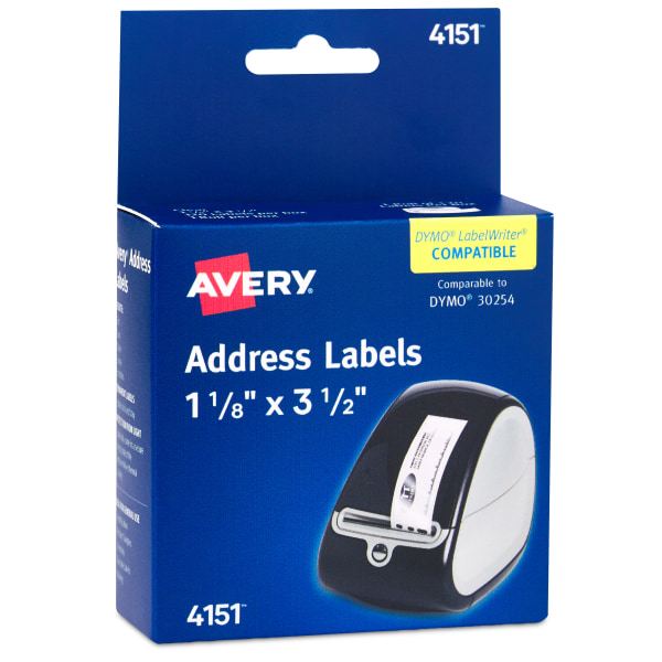 GTIN 072782041519 product image for Avery® Direct Thermal Roll Labels, 4151, Rectangle, 1-1/8