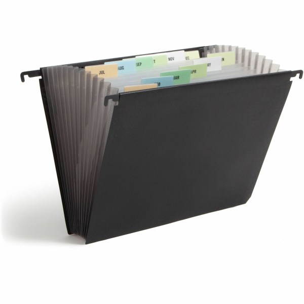 Smead® Hanging Portable Pocket Expanding File, Letter Size, Black