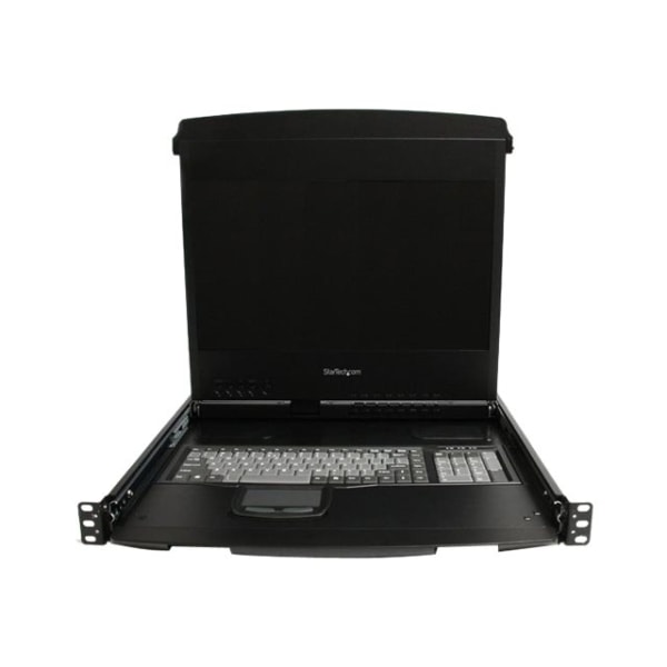 StarTechcom 1U 17 HD 1080p Dual Rail Rackmount Widescreen LCD Console