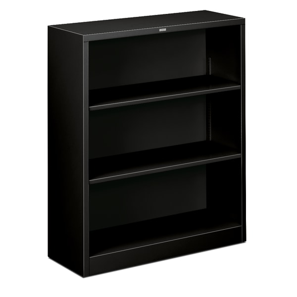 HON® Brigade Steel Bookcase, 3 Shelves, Black