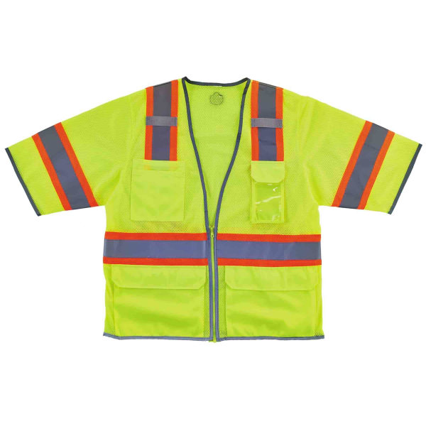 Ergodyne GloWear� Safety Vest, 2-Tone Hi-Vis Surveyor 8346Z, Class 3, 2X/3X, Lime
