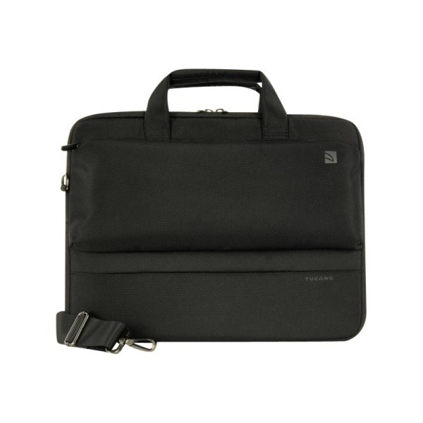 Tucano Dritta Carrying Case for 15 Apple iPad MacBook Pro (Retina Display) - Black - Polyester Body - Fleece Interior Material - Shoulder Strap, Hand