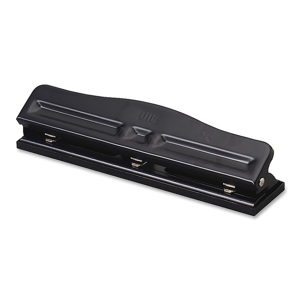 OfficeMate Adjustable Punch, 11 Sheet Capacity, Black (90095), Paper | Quill