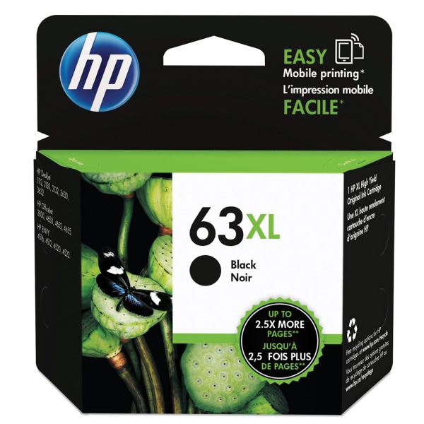 HP 63XL High-Yield Black Ink Cartridge, F6U64AN
