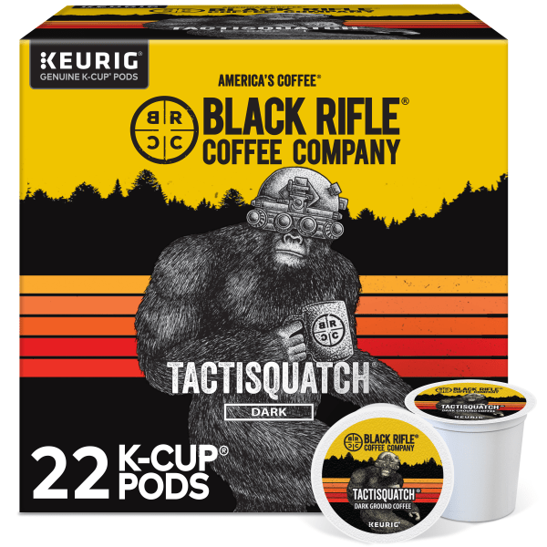 Black Rifle Coffee Company Tactisquatch Coffee Keurig K-Cup Pods, Dark Roast, 22/Box (5000384045) | Quill