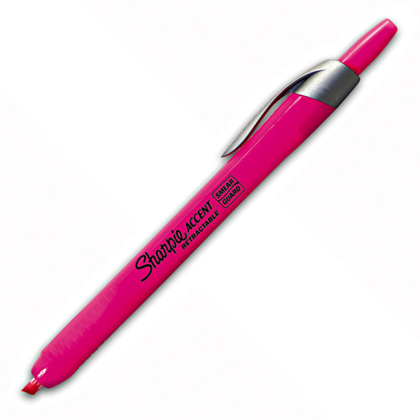 UPC 071641280298 product image for Sharpie® Accent® Retractable Highlighters, Fluorescent Pink, Pack Of 12 | upcitemdb.com