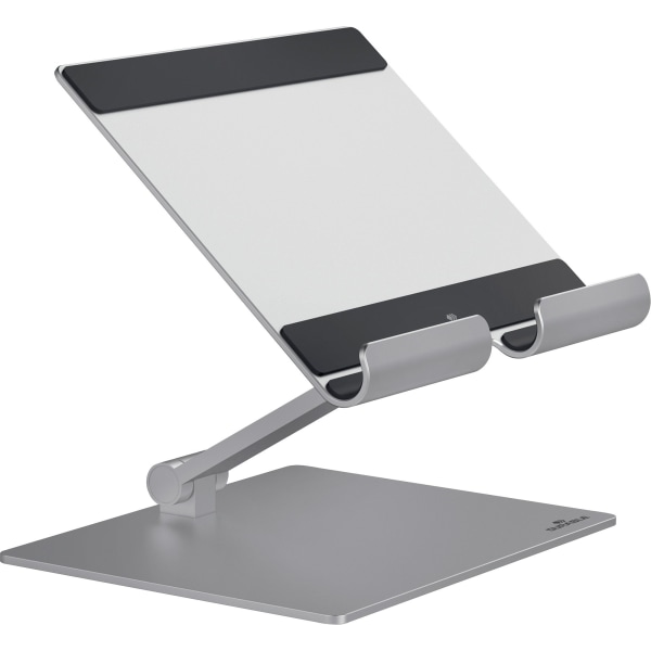 DURABLE Rise Tablet Stand - Up to 13"" Screen Support - 2.20 lb Load Capacity - 8.1"" Height x 6.7"" Width x 5.4"" Depth - Tabletop - Aluminum - Silver -  894023