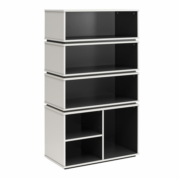 Photos - Garden & Outdoor Decoration NTense Shadow 56"H 6-Shelf Gaming & Collectable Display Storage Bookcase, White/Matte Black