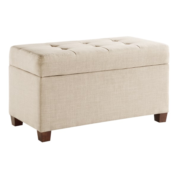 Office Star Metro Storage Ottoman, Cream