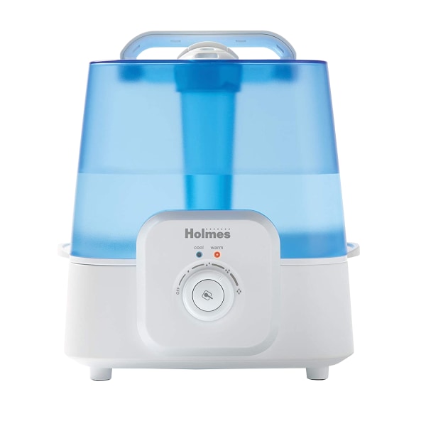 Holmes Ultrasonic Cool and Warm Mist Humidifier  1 Gallon Ultrasonic Humidifier with Adjustable Mist  Aromatherapy Tray and Easy Grip Handle