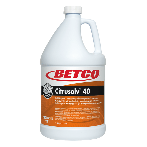 Betco® Citrusolv™ 40 Heavy-Duty Solvent Degreaser, Citrus Scent, 128 Oz Bottle, Case Of 4 -  2110400