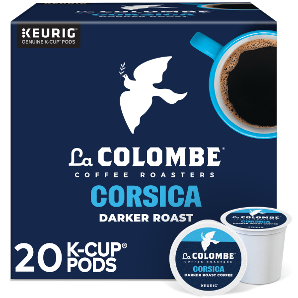 La Colombe Coffee La Colombe Corsica Coffee Keurig K-Cup Pods, Dark Roast, 20/Box (5000380614), Red | Quill