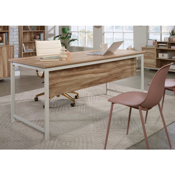 Sauder® Bergen Circle Modesty Panel For 72" Desks, 12-7/8"H x 65-1/8"W x 4-1/4"D, Kiln Acacia