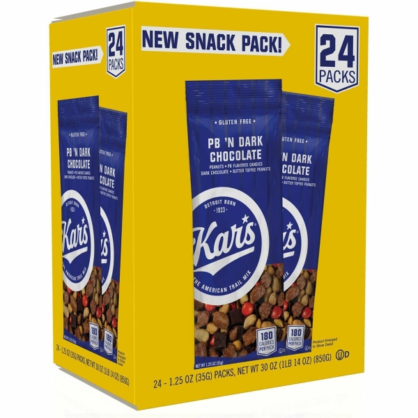 Peanut Butter 'N Dark Chocolate Mix - Dark Chocolate, Crunchy Peanut Butter - 1.25 oz - 24 / Box