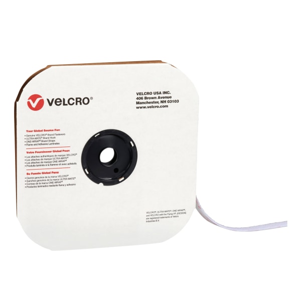 VELCRO Brand Tape Roll Loop 58 x 75 White