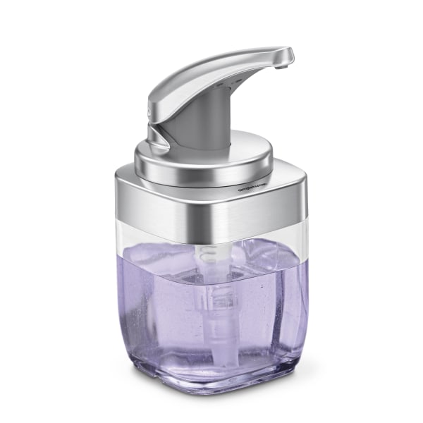 Photos - Other Bathroom Accessories Simplehuman Square Push Soap Pump With Sponge Caddy, 7"H x 3-3/8"W x 4-1/8"D, Brushed Nickel BT1081 