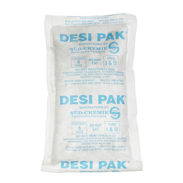 Tyvek Clay Desiccants - 34 Gallon Drum 5 x 8 x 1 1/8, Case of 300 - DES131 - Office Supplies Use to protect products vulnerable to moisture dam sku DES131