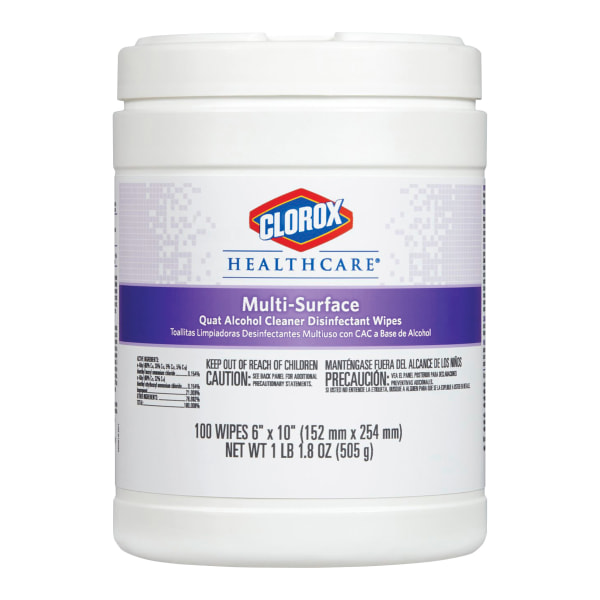 UPC 044600313351 product image for Clorox Healthcare Quat Alcohol Cleaner Disinfectant Wipes - Wipe - 6