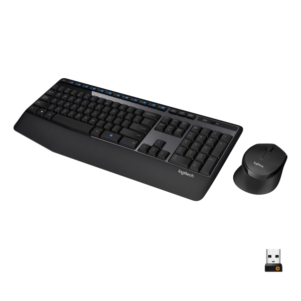 Logitech MK345 Wireless Combo with Full-Size Keyboard and Right-Handed Mouse -