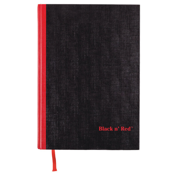 Black n' Red&trade; Notebook/Journal, 11 3/4&quot; x 8 1/4&quot;, 192 Pages (96 Sheets), Black/Red, (D66174) JDKD66174