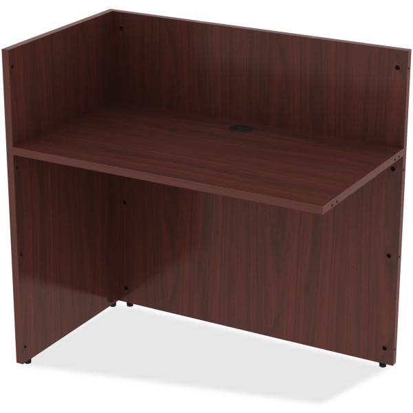 Essentials 42"W Reception Computer Desk Return, Mahogany