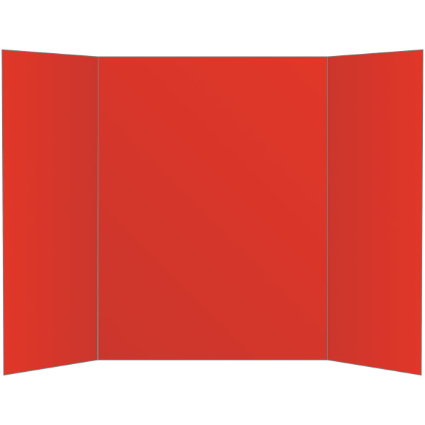 Office Depot® Brand 2-Ply Tri-Fold Project Board, 36" x 48", Red