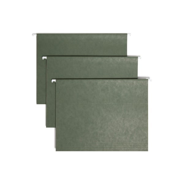 UPC 086486640367 product image for Smead® TUFF® Hanging Folders With Easy Slide™ Tabs, Letter Size, Standard Green, | upcitemdb.com