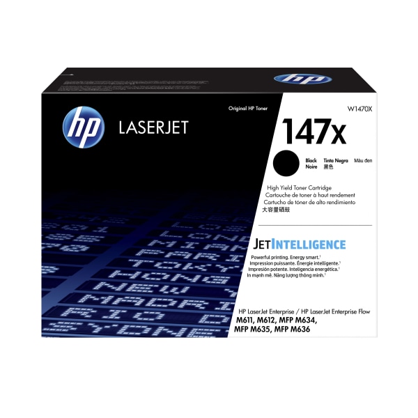 HP 147X Black High Yield Toner Cartridge, Prints Up to 25,200 pages (W1470X) | Quill