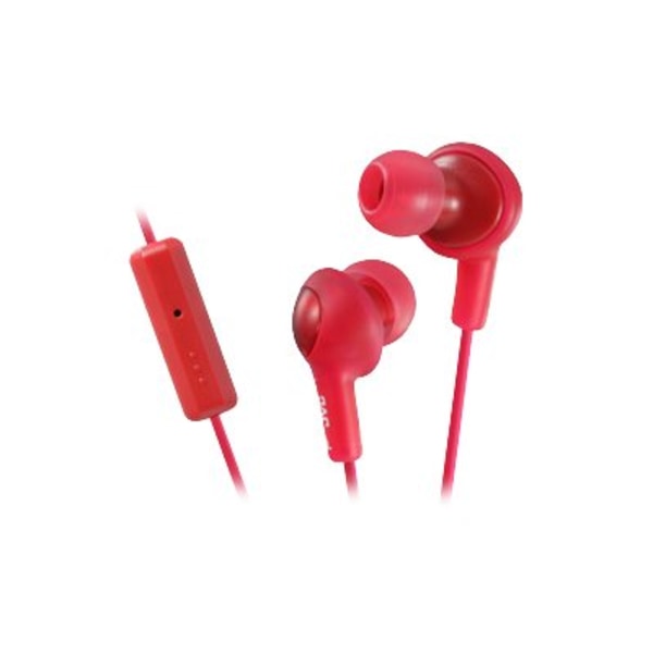 JVC HAFR6 Gumy PLUS  Earphones with mic  inear  wired  noise isolating  raspberry red  for Apple iPod nano 6G
