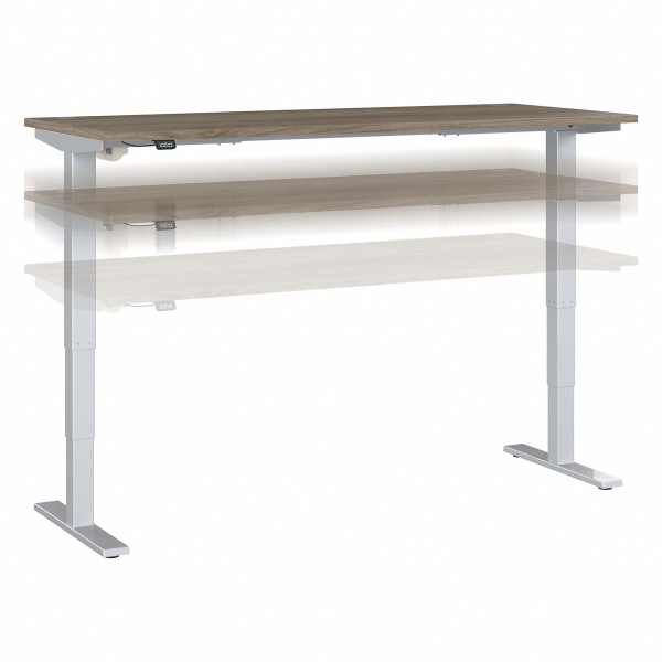 Bush® Business Furniture Move 40 Series Electric Height-Adjustable Standing Desk, 28-1/6""H x 71""W x 29-3/8"", Modern Hickory/Cool Gray Metallic, Standa -  Bush Business Furniture, M4S7230MHSK