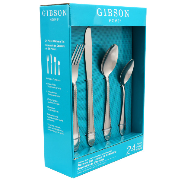 UPC 085081032348 product image for Gibson Home New Wilmington 24-Piece Stainless-Steel Flatware Set | upcitemdb.com