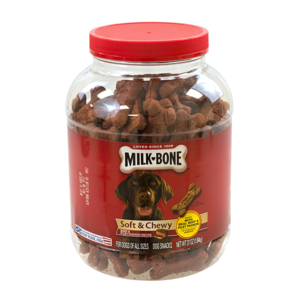 Milk-Bone� Soft & Chewy Beef Dog Treats, 37 Oz Tub