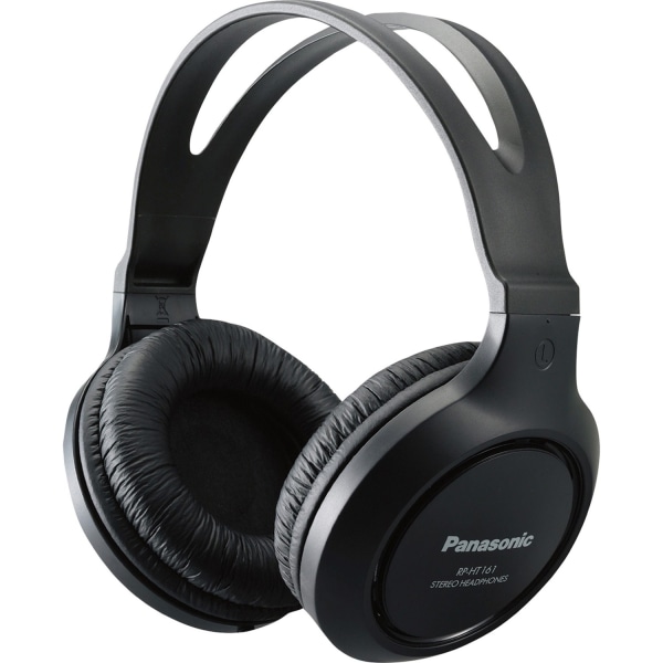 Panasonic Full-Size Over-Ear Wired Long-Cord Headphones  Black  RP-HT161-K